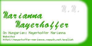 marianna mayerhoffer business card